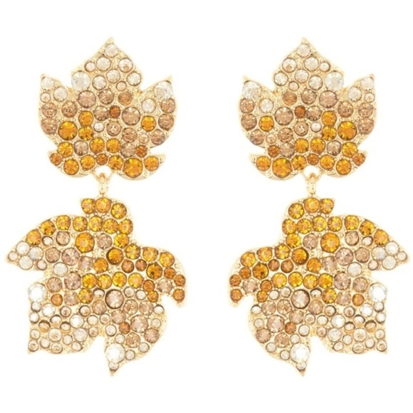 Sugarfix by BaubleBar 'Be-leaf in Yourself' Autumn Leaves Earrings NWT - Picture 1 of 4